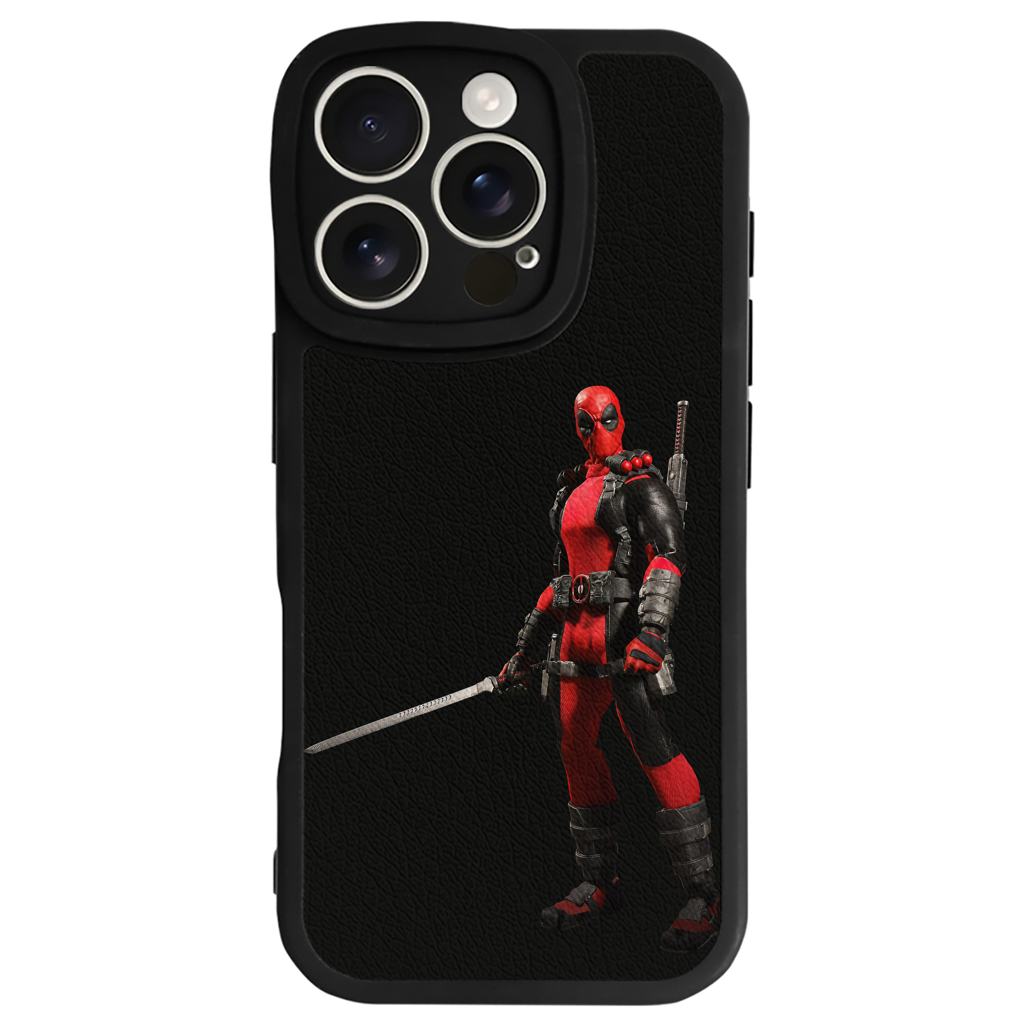 （画像用） Deadpool デッドプール 【iPhone 16シリーズ対応】シリコンスマホケース（レザー調） 材質：シリコン